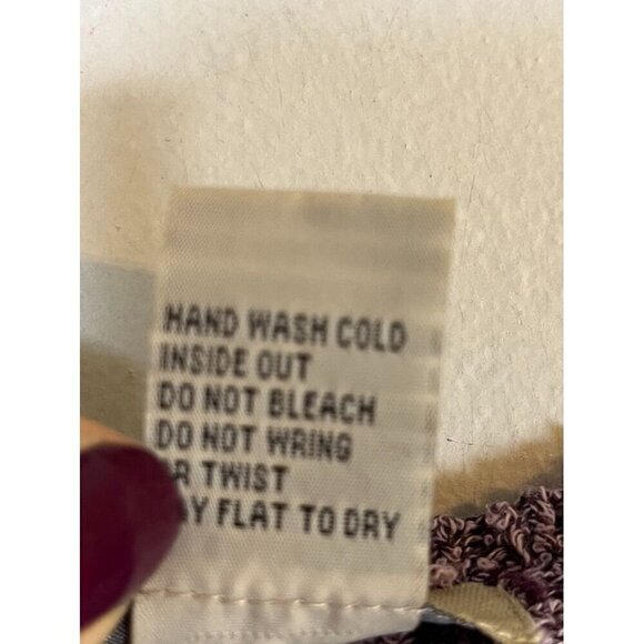 Vintage Floral Knit Sweater LP Purple Embroidery Boho Retro Classic Chic Western - Picture 10 of 11